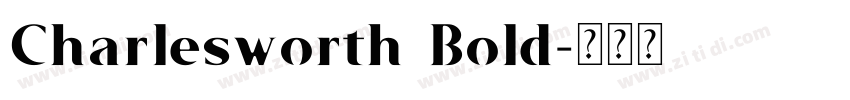 Charlesworth Bold字体转换